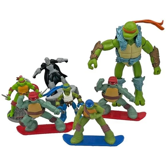TEENAGE MUTANT NINJA TURTLES 7 Piece Toy Lot TMNT Mirage Viacom McDonalds - Picture 2 of 12